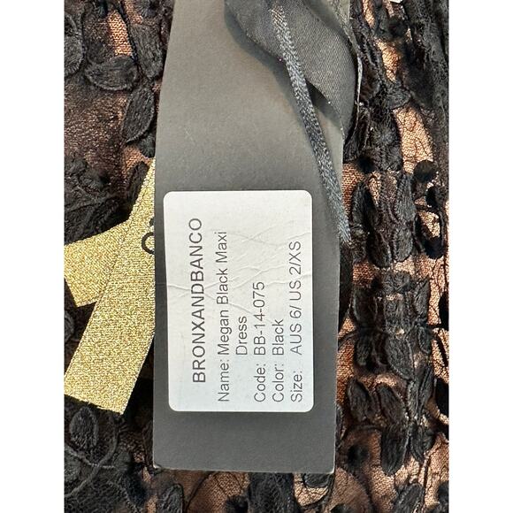 Bronx and Banco Megan Noir A-Line Maxi Dress XS - Picture 9 of 15